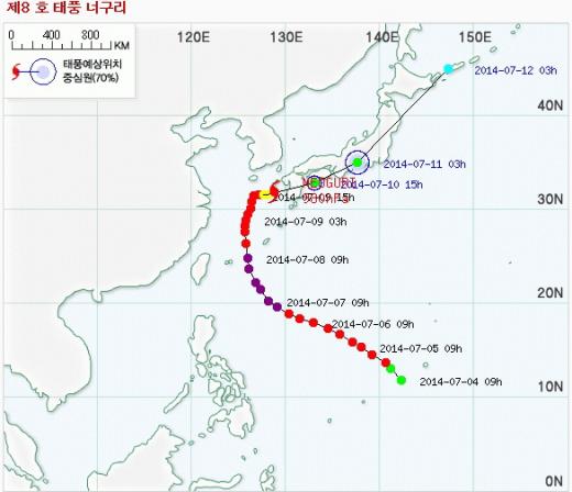 [날씨] 일본 너구리 피해 속출 사상자 40여명…한반도는 영향권 벗어나