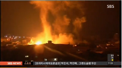 이스라엘의 가자지구 공습이 엿새째 이어지고 있다.(사진: SBS 뉴스 캡처)