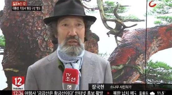 사진작가 장국현씨가 무단으로 금강송을 벌목한 사실이 뒤늦게 알려졌다. (사진:TV조선 방송캡처)