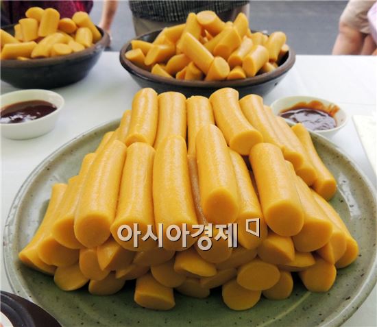 [포토]함평  '단호박 떡복이'인기 