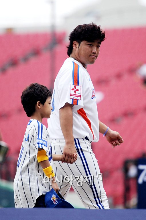 [포토]박석민,'아들과 함께 즐거운 올스타전'