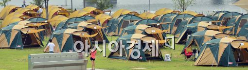 [포토]캠핑장 찾은 시민들
