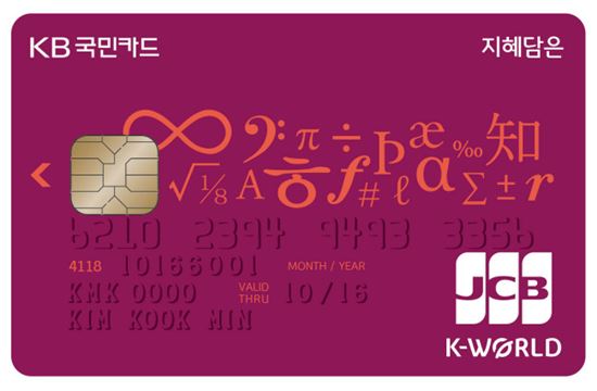 [눈여겨볼 금융상품] 'KB 지혜담은 카드', 학원비 최대 10% 할인 