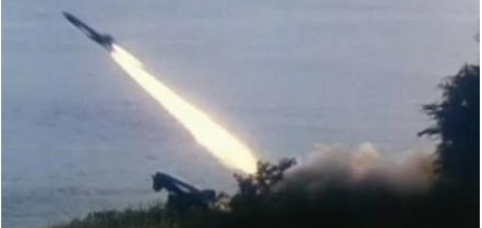 북한이 26일 단거리 탄도미사일 1발을 발사했다. (사진: MBN 방송 캡처)