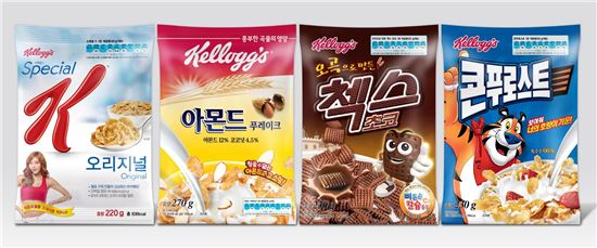 켈로그가 1인 가구를 위한 맞춤형 시리얼 4종을 내놨다.