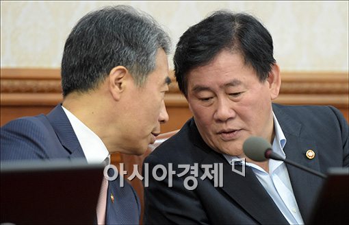 [포토]의견 나누는 최경환·정종섭