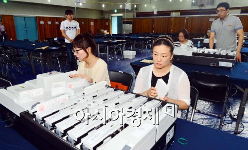 [포토]투표지 분류기 시험운영