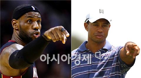 [골프토픽] '골프황제' 우즈 vs '농구천재' 제임스