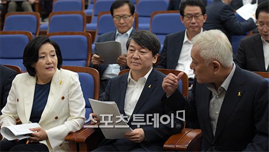 박영선 안철수 김한길 (왼쪽부터)