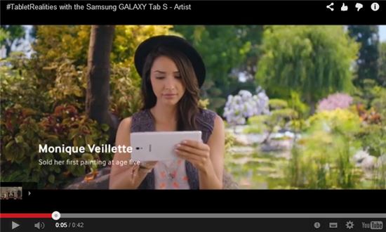 태블릿 용도는 웹서핑·게임·영화…삼성, 美 광고 화제 
