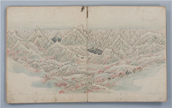 '해산첩(海山帖)', 1799년, 국립중앙박물관 소장, 정수영(鄭遂榮, 1743~1831) 작.