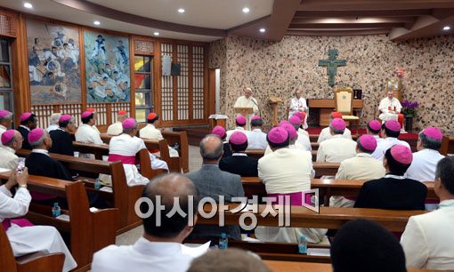 [포토]연설하는 프란치스코 교황 