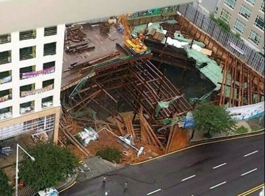 해운대 오피스텔 붕괴 (사진제공 = 부산 경찰 공식 페이스북)