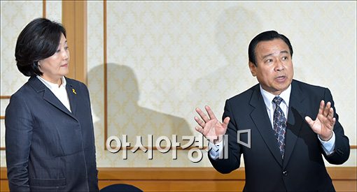 [포토]재협상 결과 설명하는 여·야 원내대표
