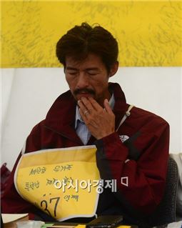 38일째 단식 중인 '유민 아버지' 김영오씨.[사진=백소아 기자]