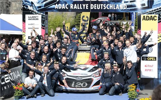 현대차 WRC 獨 랠리서 우승…출전 첫해 우승 쾌거