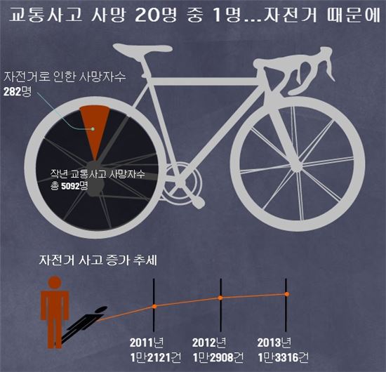 자전거 사망자수 증가 추세