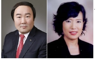 민영현 HR본부 부행장(왼쪽)과 박정림 리스크관리본부 부행장.