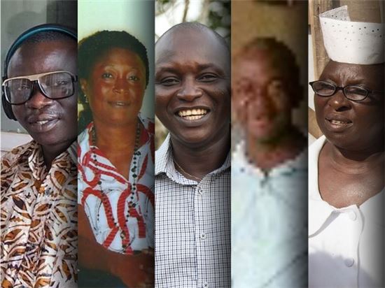 ▲에볼라와 싸우다 숨진 서아프리카의 영웅들. 모하메드, 앨리스, 칸, 알렉스,엠발루(왼쪽부터).[사진제공=사이언스]