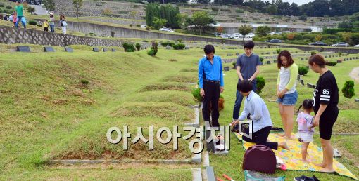 [포토]미리 성묘하는 성묘객들