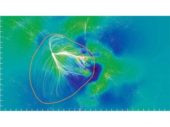 ▲15억 광년 크기의 은하 위치를 볼 수 있는 '라니아케아' 지도가 공개됐다.[사진제공=사이언스]