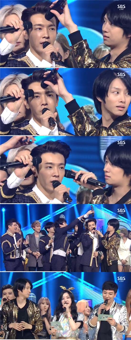 슈퍼주니어, '인기가요' 1위‥"힘들게 스케줄 같이 한 스태프 감사해"