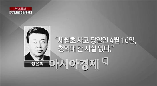 "정윤회, 세월호 당일 朴 아닌 제3의 인물 만났다"