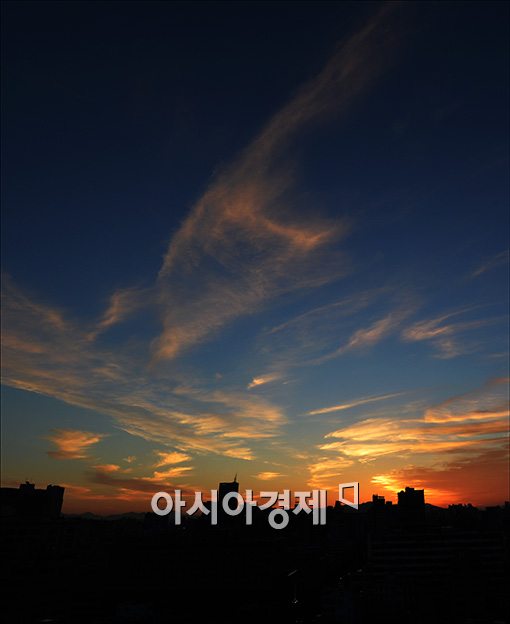 [포토]붉게 물든 서울하늘