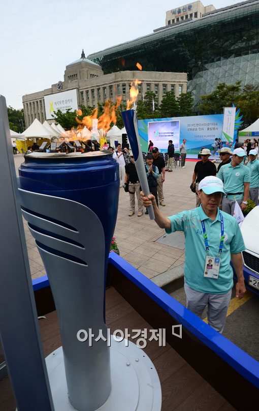 [포토]인천으로 향하는 성화 