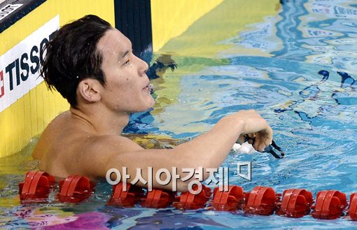 [포토]동메달 확정지은 박태환