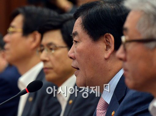 [포토]최경환, '임금피크제 도입 기업에 재정지원 확대'