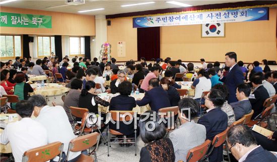 [포토]광주 북구, 주민참여예산제 사전설명회 개최