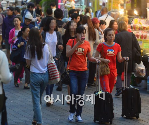 [포토]요우커 16만명, 국경절 연휴에 한국으로 