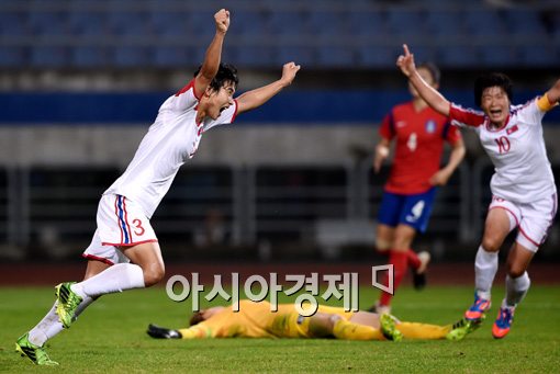 한국-북한 여자축구 4강전[사진=김현민 기자]