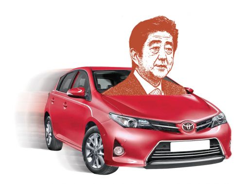 [아베-시진핑 열전] 車를 탄 아베
