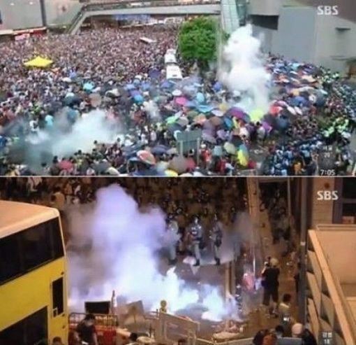 홍콩 시위 [사진=SBS 방송 캡쳐]