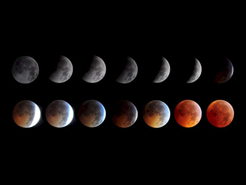 ▲지구 그림자에 가려 조금씩 달이 사라지는 개기월식을 8일 관찰할 수 있다.[사진제공=NASA]