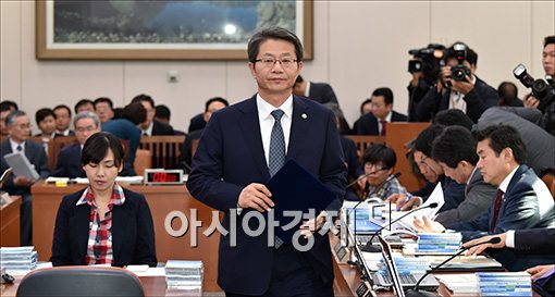 [포토]국정감사 참석하는 류길재 통일부 장관