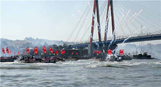 [명량대첩 화보]불멸의 이순신, 417년 전 명량대첩  재현 ~