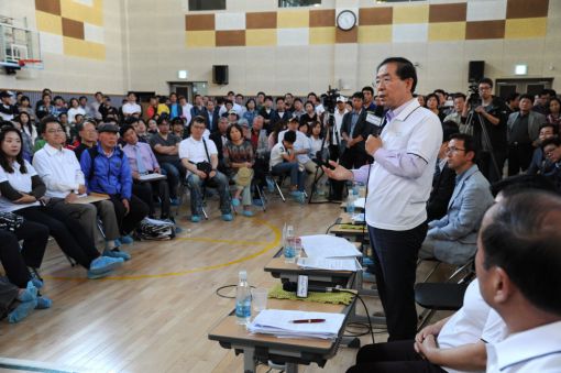 내곡지구 찾은 박원순 "아우디 공장 대체부지 찾았다"