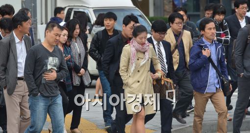 [포토]뚝 떨어진 아침 기온