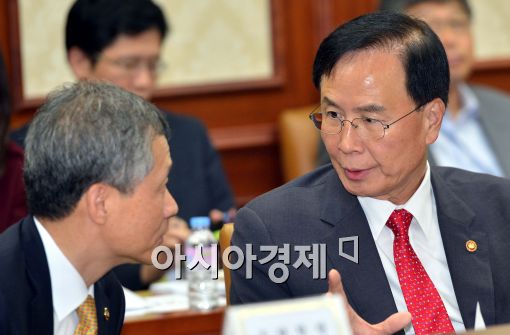 [포토]대화 중인 노대래 공정거래위원장