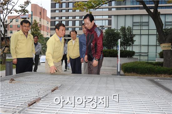 윤장현 광주시장, ‘지하 환풍구’ 긴급 안전점검 실시