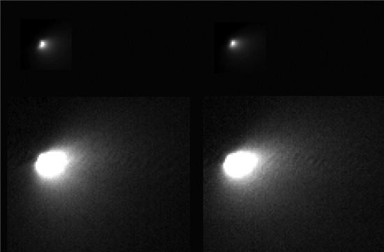 화성정찰위성(MRO)이 찍은 혜성…빛 내뿜다