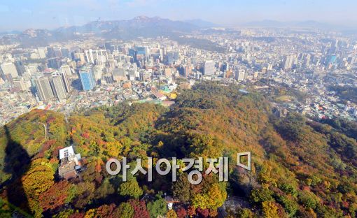 [포토]단풍으로 덮힌 남산