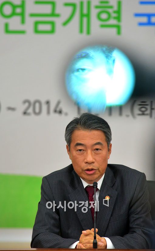 [포토]공무원연금개혁 국민포럼 참석한 정종섭 안행부 장관 