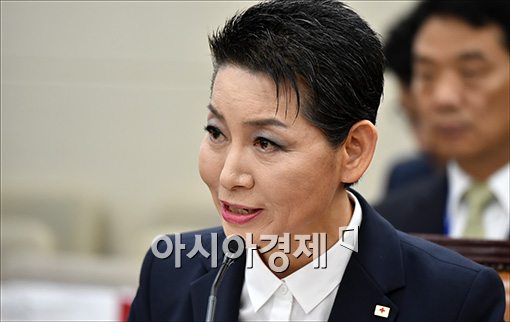 [포토]답변하는 김성주 한적 총재