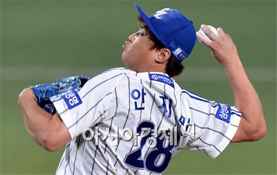 프로야구 삼성 오른손투수 안지만[사진=김현민 기자]