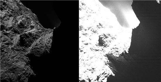 ▲11월12일 마침내 혜성 착륙선이 67P 혜성에 '터치다운'을 시도한다.[사진제공=ESA/NASA]