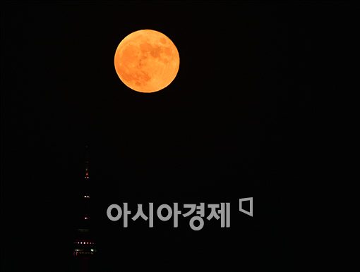 [포토]남산 위에 보름달